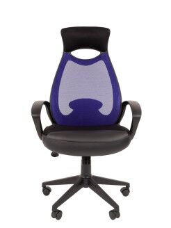 Офисное кресло Chairman 840,черный пластик TW-05 синий RU - 4