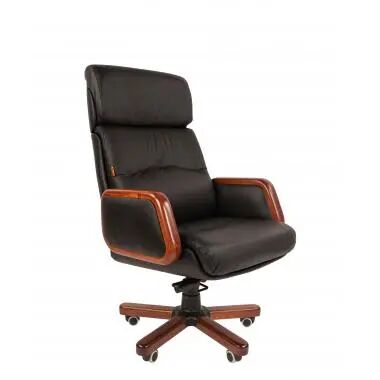 Офисное кресло Chairman 417 Россия кожа черная RU - 1