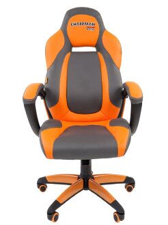 Офисное кресло Chairman game 20 Россия экопремиум серый/оранжевый RU - 2