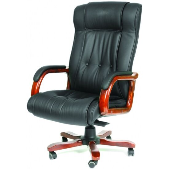 Офисное кресло Chairman 653 Россия черная кожа RU - 1