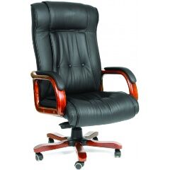 Офисное кресло Chairman 653 Россия черная кожа RU - 5
