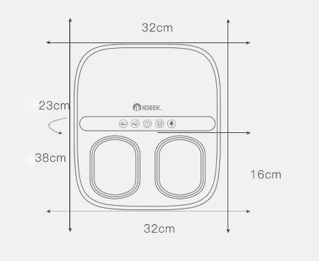 Умная ванна для ног Xiaomi Xgeek Pedicure Instrument (White/Белый) - 2